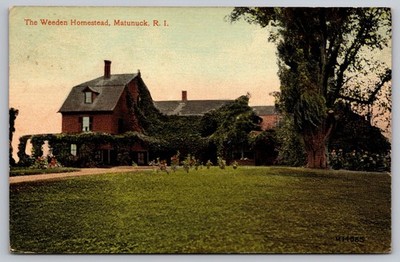 Vintage The Weeden Homestead Matunuck RI Postcard
