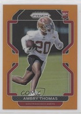 2021 Panini Prizm Rookie Orange Prizm 29/249 Ambry Thomas #439 5ub