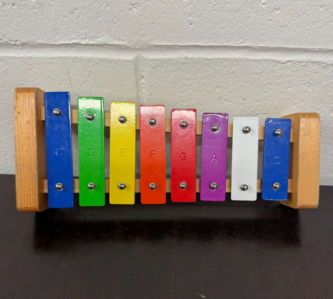 Xylophone for Kids and Toddlers | 8 Notes Colorful Wooden no mallet 10"