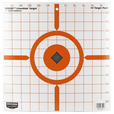 Birchwood Casey 37210 Rigid Sight-In Crosshair Hanging Tagboard 12'' Black/White