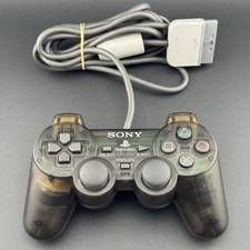 Sony PlayStation 1 PS1 OEM Clear Black DualShock Analog Controller SCPH-1200 3