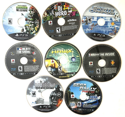 Sony PlayStation 3 PS3 Discs Only MW2 Battlefield Sega Rally NBA DJ Hero Lot 8