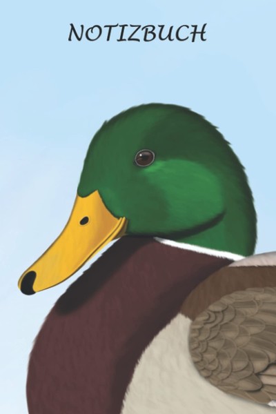 Notizbuch Jz.Birds: Stockente Zeichnung 100 Seiten A5 Kariert FüR-image