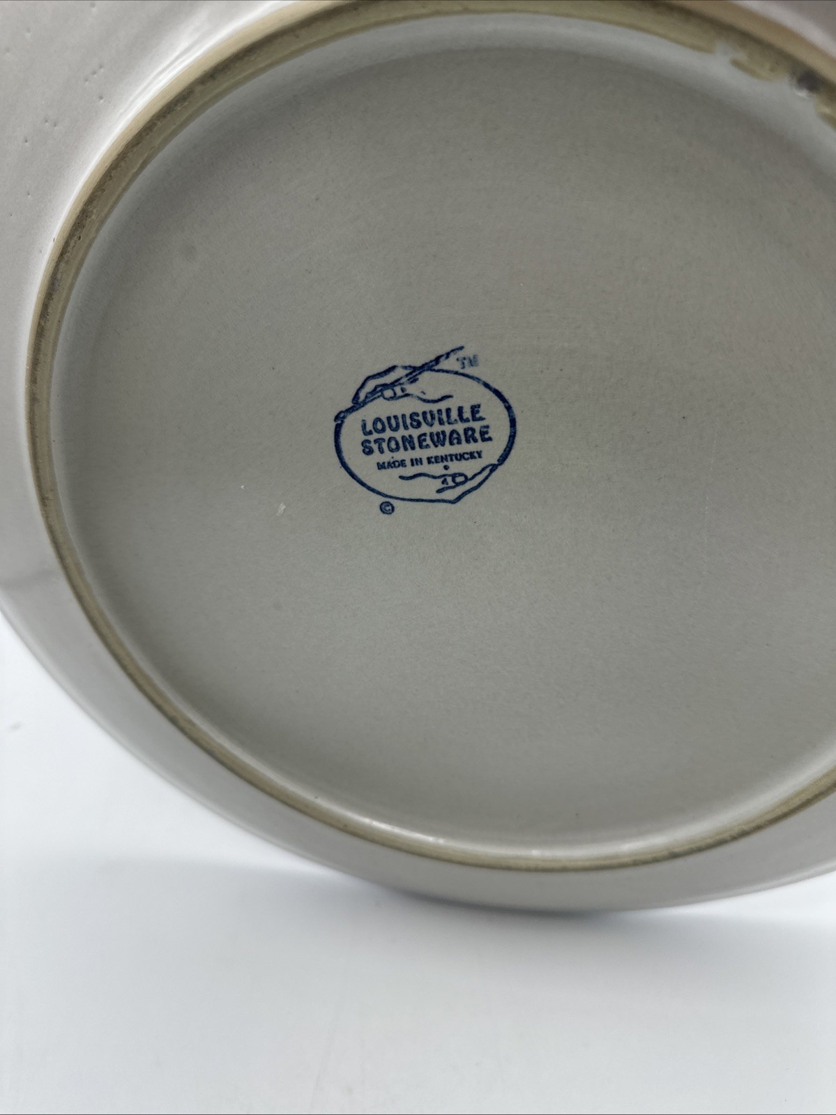 Louisville Stoneware 12 Days of Christmas Large Round Blue Platter Plate Vintage