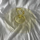 Vintage 1930s Lancaster Center-Handle Topaz Yellow Depression Glass Platter/Tray