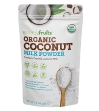 Pure Organic Coconut Milk Powder - 8 oz (226g), No Sugar Added, Dairy-Free
