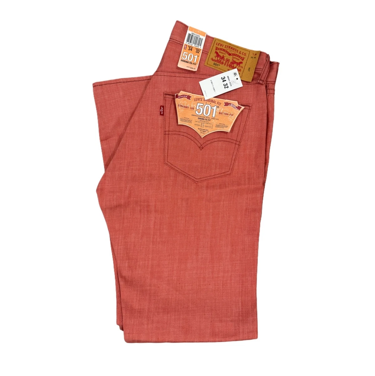 Levi's Button Red Jeans for Men for sale | eBay