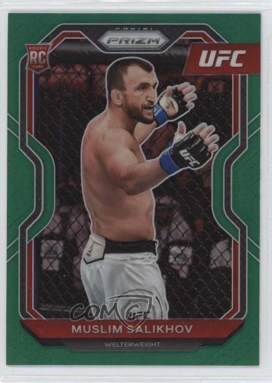 2021 Panini Prizm UFC Green Prizm Muslim Salikhov #29 Rookie RC 1ez8