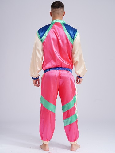 Giacche uomo cappotto e pantaloni jogging zip frontale anni 70 discoteca anni 70 80 90 stile retrò - Foto 38 di 64