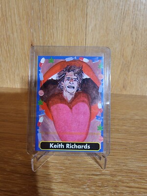 1993 Rare Keith Richards Famous Dope Fiends Trading Card Rolling Stones ...