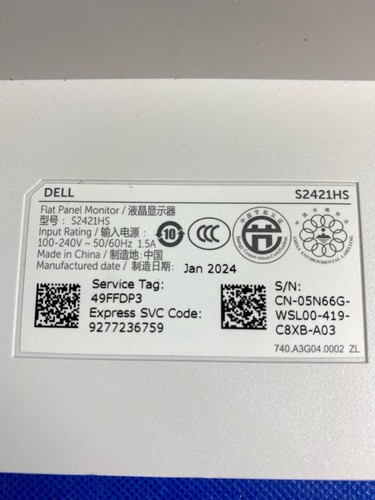 Dell S2421HS Full HD 1920 x 1080, 24-Inch 1080p LED, Desktop Monitor PLEASE READ - Picture 7 of 8