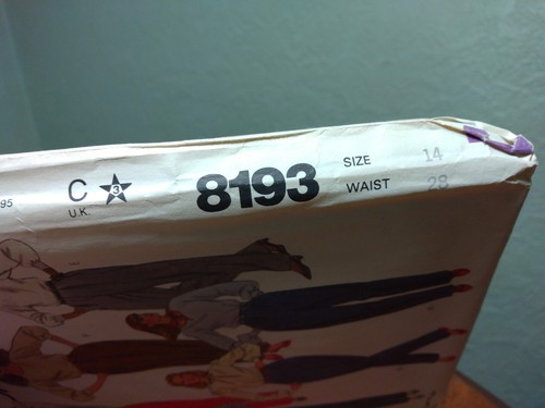 McCalls 8193 Sewing Pattern Misses Young Teen Pants Size 14 Waist 28 NOS Uncut - Picture 4 of 9
