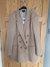 Womens Bnwt In The Style Stone Long Blazer Jacket Size 10 Smart