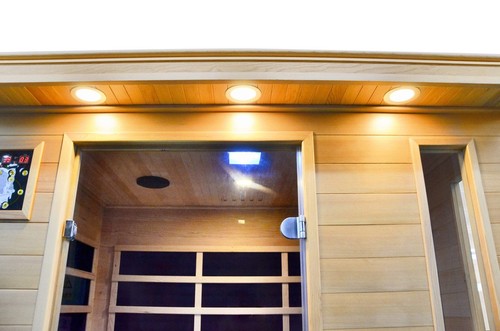 Greenland Luxury Carbon Fibre Infrared 3 Person Sauna 9 Heating Panels 2190W - Picture 5 of 13