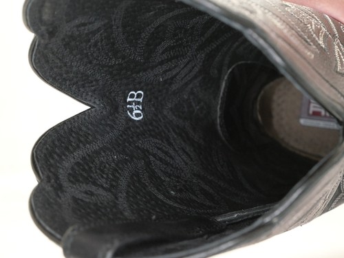 Ariat Heritage R Toe Western Boot Womens 6.5B Black Leather Pull On Floral Rodeo - Picture 14 of 15