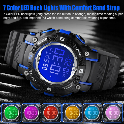 Reloj Digital Impermeable para Hombre Chicos Reloj de Pulsera Deportivo con Caja - Imagen 1 de 10