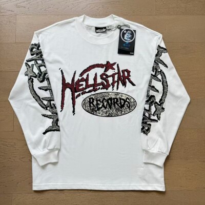 Hell Studios star Records Crewneck INS same Style Mens Long Sleeve T-shirt