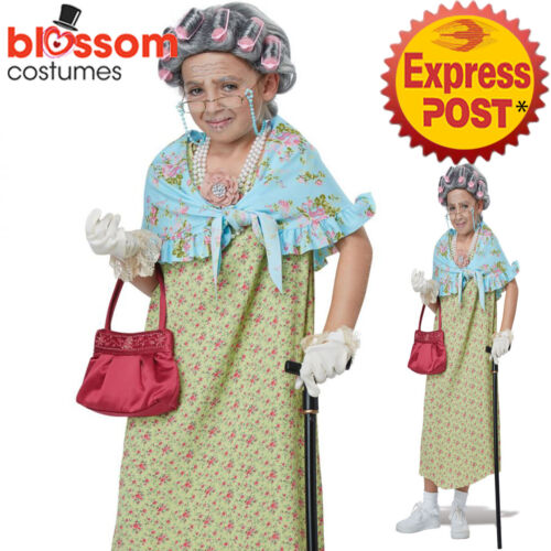 Labor information informal CK1375 Old Lady Costume Kit Girls Child Grandma Little Granny 100 Days Book  Week | eBay