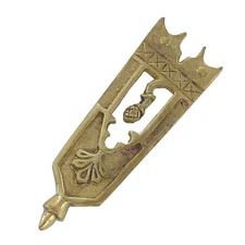 Renaissance Medieval Emblem of Scotland Closed Thistle Brass Belt Chape