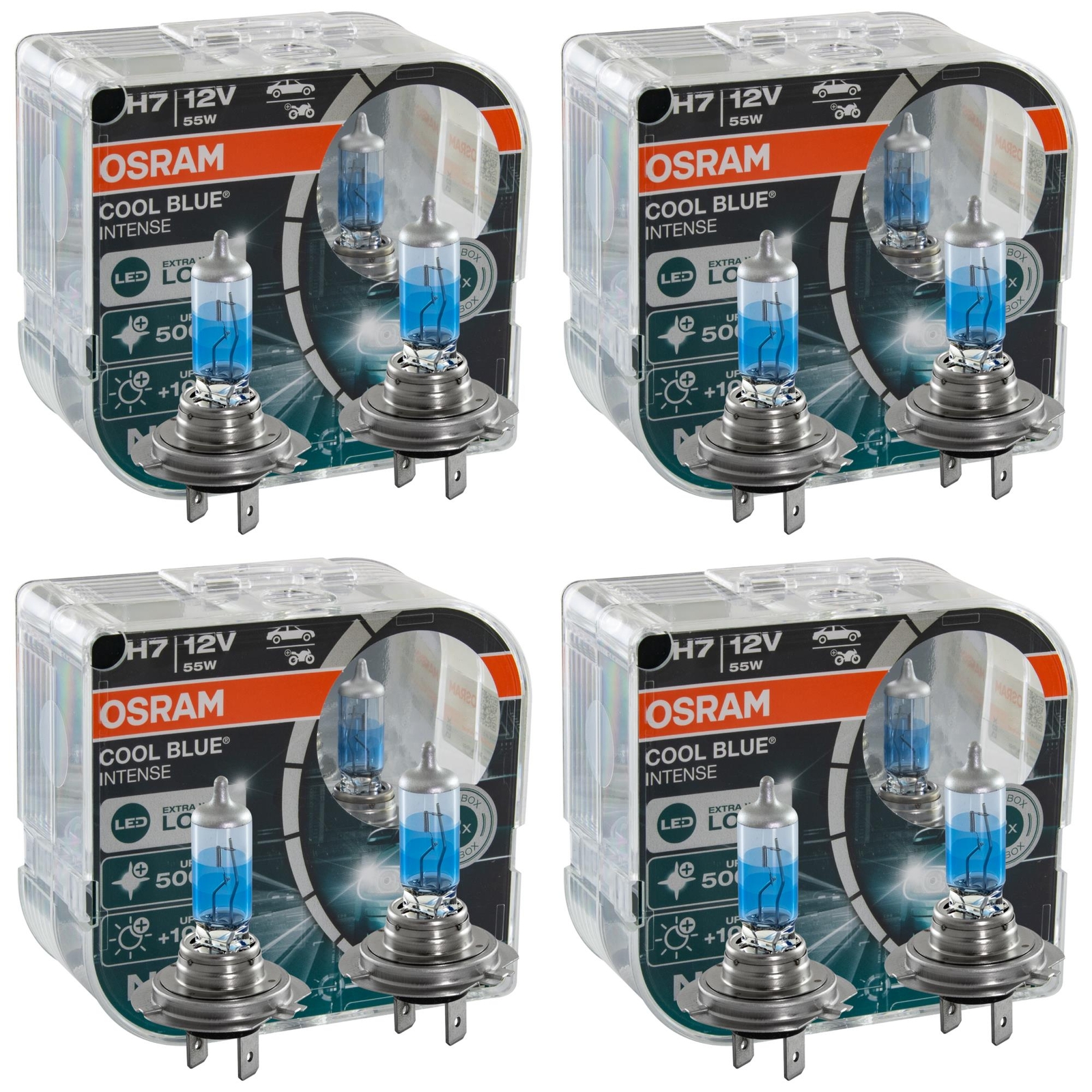 2 x H7 Osram Cool Blue Intense NEXT GEN bulbs 5000K - 64210CBN-HCB