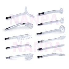 Electrode Glass Wand Violet / Orange Ray Facial Care For High Frequency Machine