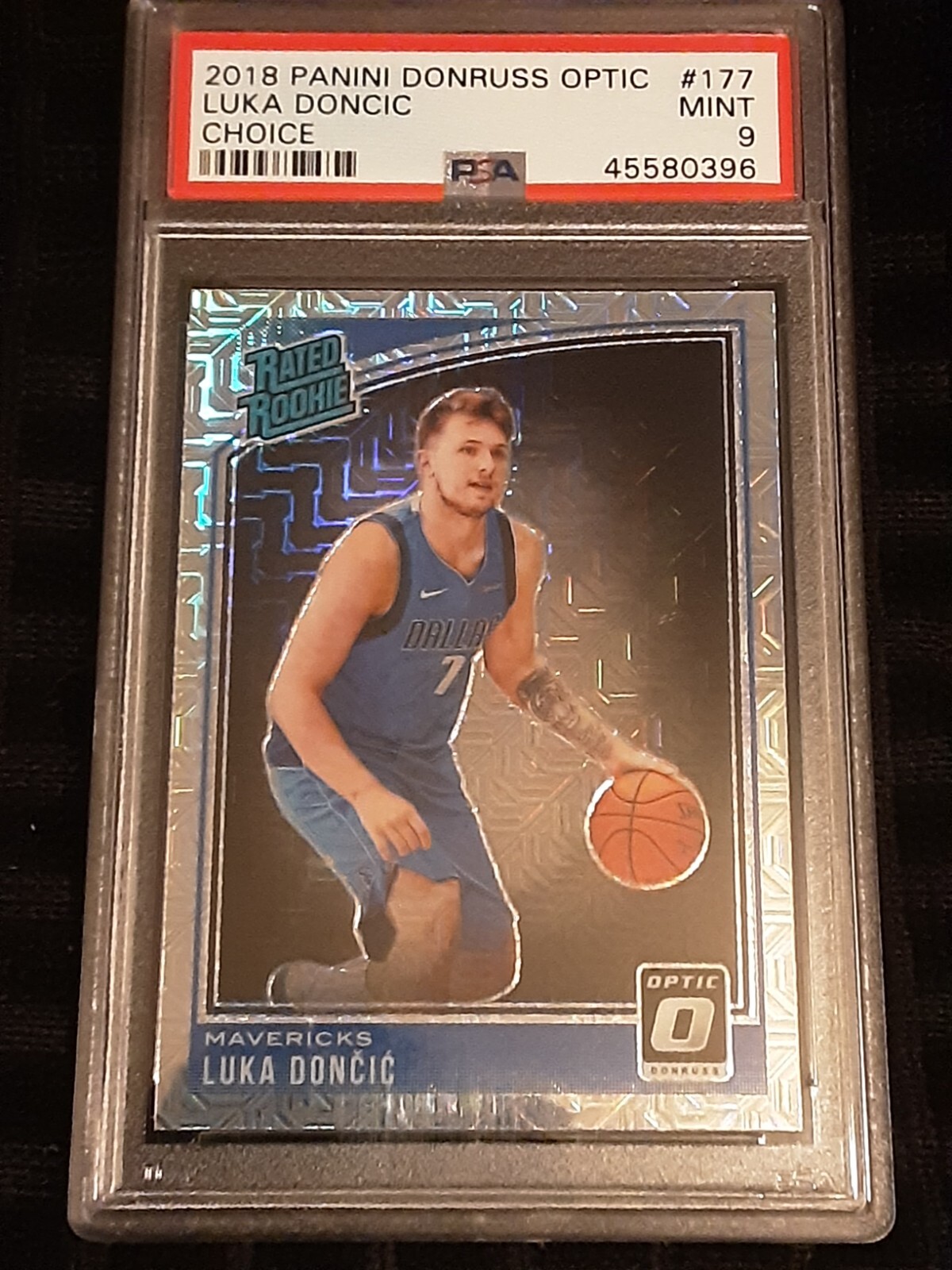 2018-19 Panini Optic Luka Doncic Choice RC PSA 9 #177