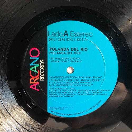 Yolanda Del Rio 1977 S/T ARCANO Mariachi Ranchera Bolero Vinyl Record Album NM- - Picture 3 of 6