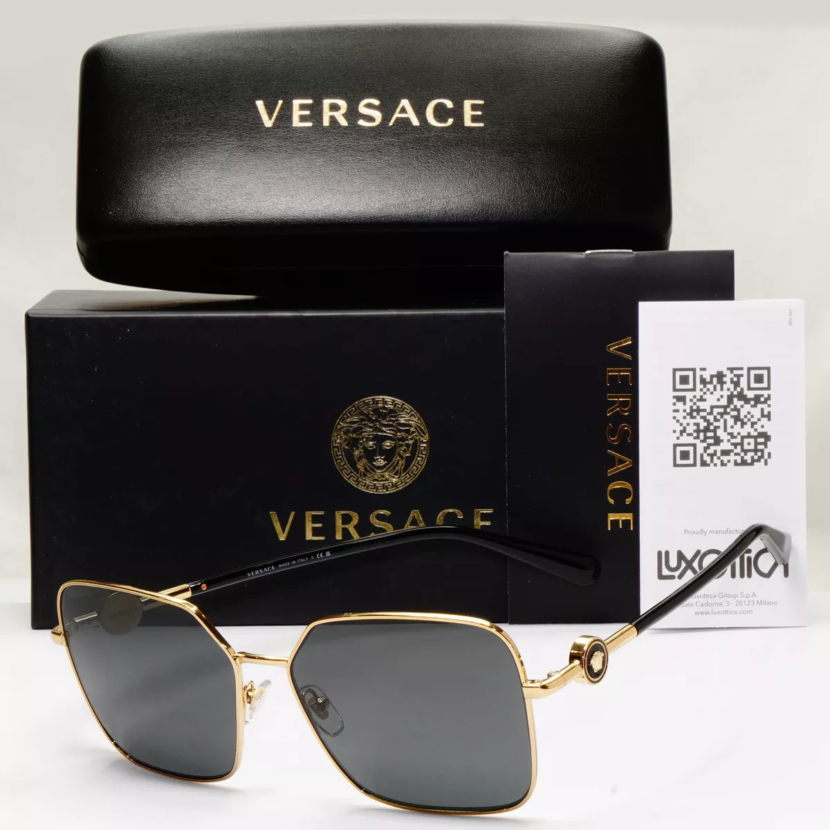 Versace black top baroque sunglasses