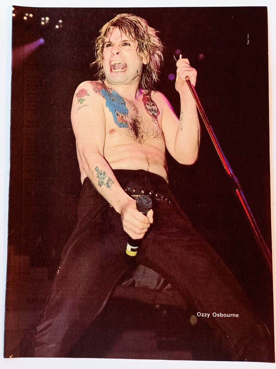 OZZY OSBOURNE LIVE~ORIG 1985 POSTER~VTG FULL PAGE PRINT MAGAZINE