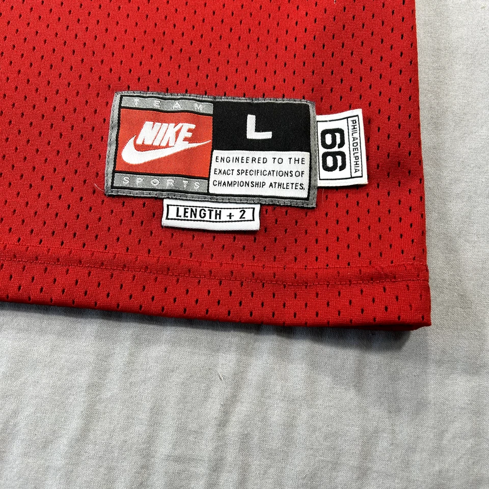 Camiseta deportiva vintage Nike Team Philadelphia 76ers Allen Iverson para hombre grande retroceso Foto 3 de 4