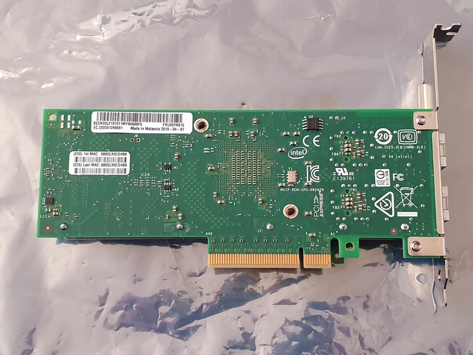 IBM Lenovo 00YK615 Intel X710-DA2 Dual 10GbE 10GBASE SFP - Image 4 of 4