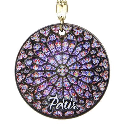 City-Souvenirs Paris Notre Dame Rose Window Keychain