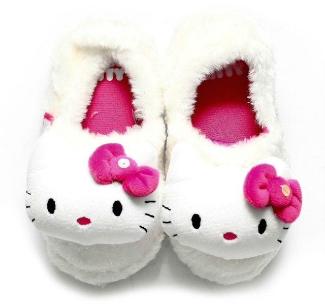 girls white slippers