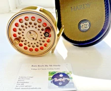 Rare Hardy First Edition Gold Sovereign 8/9 Fly Reel with Floating Line & Case