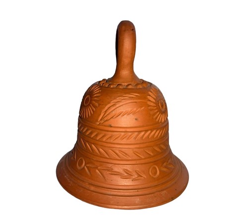 Terracotta Hand Held Bell - Picture 4 of 6