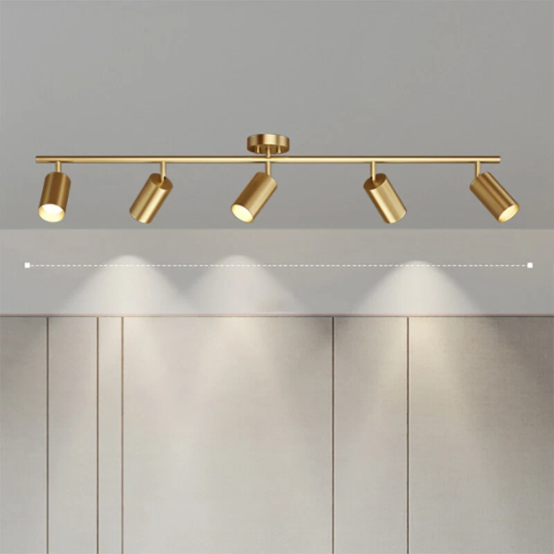Modern LED 5 Light Track Lighting Kit Retro Flush Mount Ceiling Light Chandelier