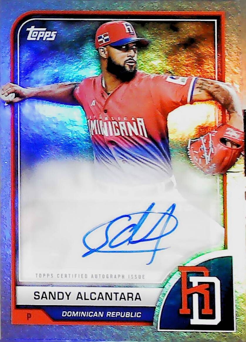 2023 Topps WORLD BASEBALL CLASSIC WBC AV-SA SANDY ALCANTARA AUTO 
