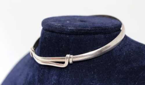 QUALITY VINTAGE MODERNIST STERLING SILVER SLIDING BYPASS BANGLE 13.9 grams af - Bild 3 von 15
