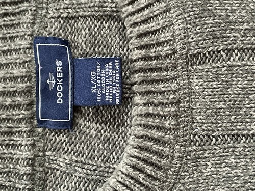 Dockers 100% Cotton Crew Neck Knit Pullover Sweater Preppy Normcore Lux Men XL - Picture 4 of 5