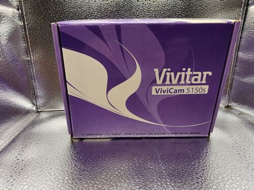 Vintage Digital Camera Vivitar Vivicam 5150s Bundle With USB Cord Manual Case