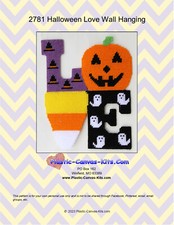 Halloween Love Wall Hanging-Plastic Canvas Pattern or Kit