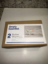 Simply Essential Butter Warmers - White Set Of 2.2 Tea Lights Included