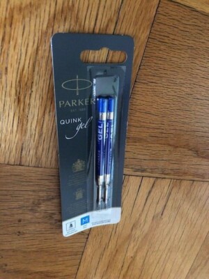 NEW   2 Parker Quink Gel Refills, BLUE Ink, Medium point SEALED