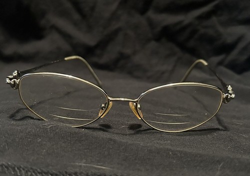 ESCADA Eyeglass Gold Tone Metal Wire 52-18 Frames Only Vintage