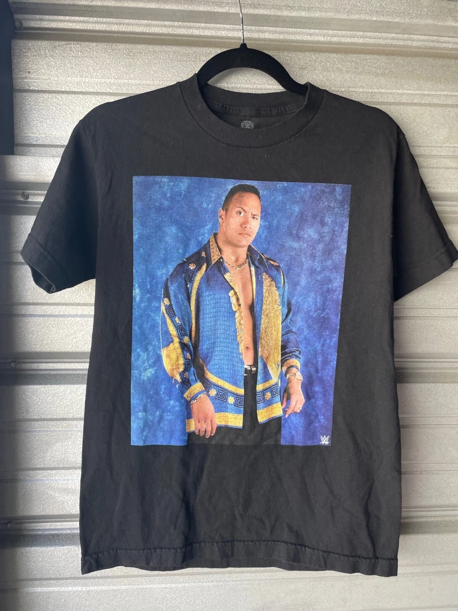 The Rock WWE Wresting Official Merch Black T-Shirt Men's Small Dwayne  Johnson