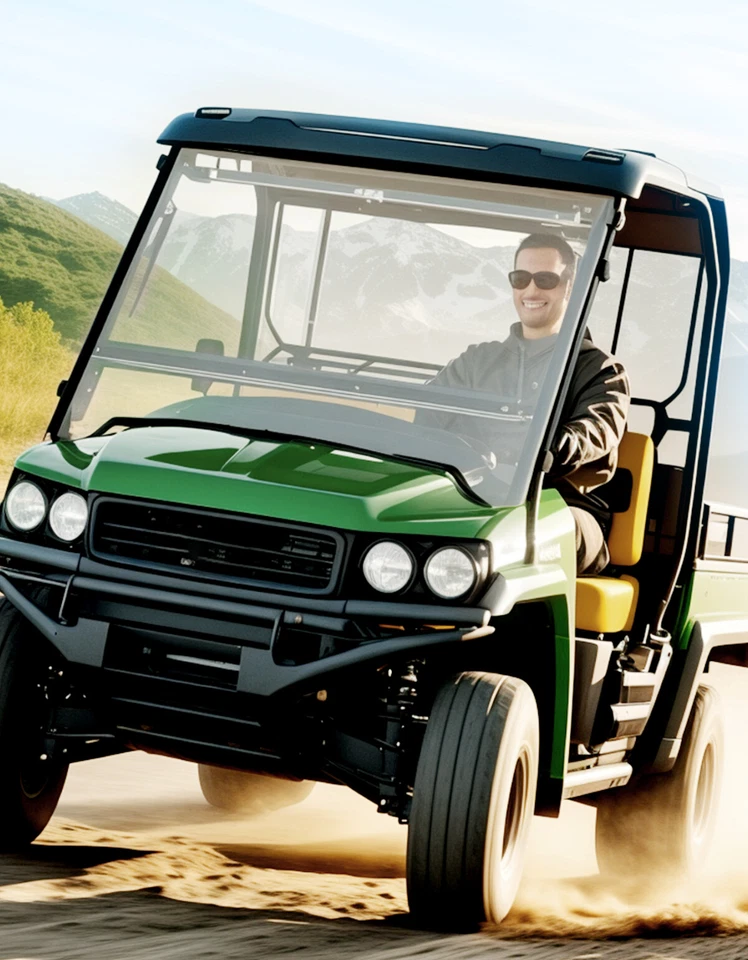 Parabrisas plegable ventilado para John Deere Gator XUV 850 825i resistente a arañazos Foto 3 de 4