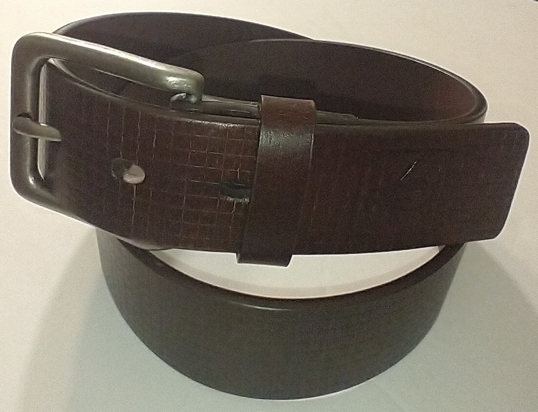 Men's Original Penguin By Munsingwear Brown Leather Belt Sz: 32