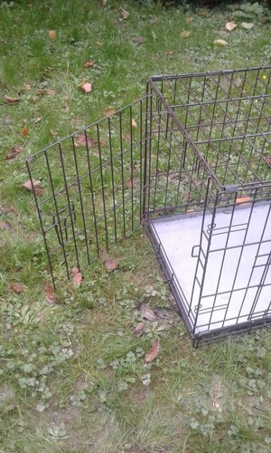 Dog Cage Medium 24" Metal Dog Cage - Brown - Picture 4 of 4