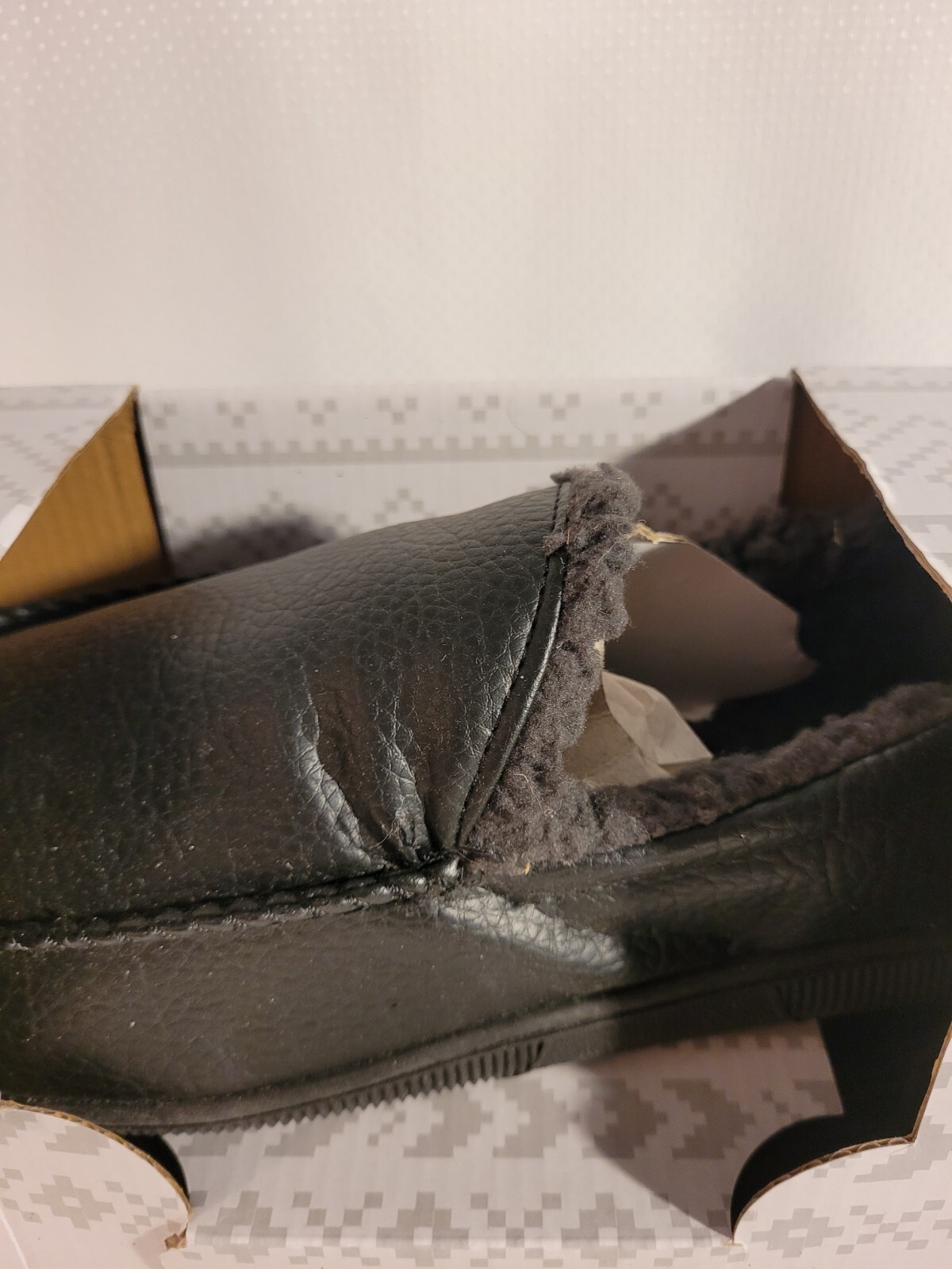 SAOLA Muk Luks ciabatte mocassino uomo ecopelle suola rigida nere taglia 12 13 nuove