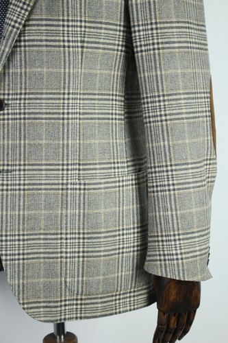 CANTARELLI Brown Check COTTON WOOL CASHMERE Sport Coat Blazer Jacket 52IT 42US - Picture 3 of 16